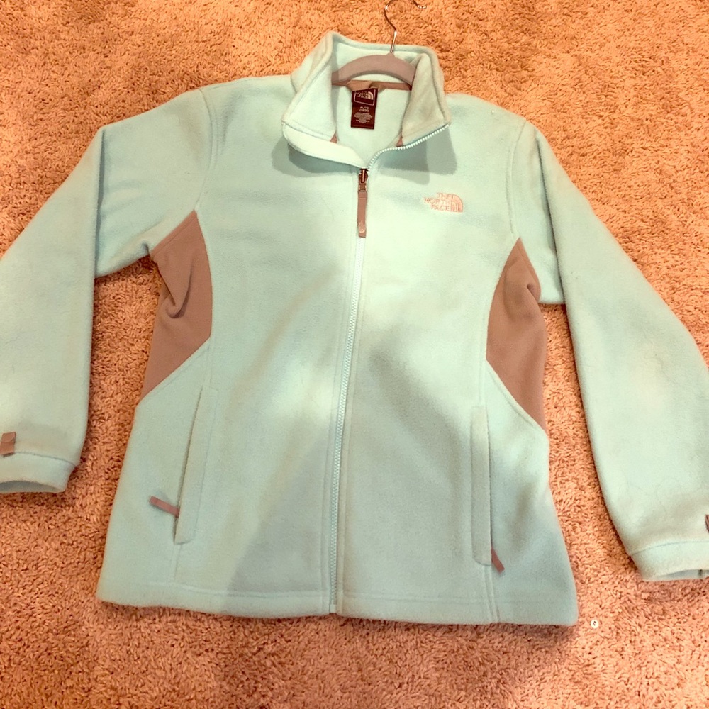 North face girls xl zip fleece nbw